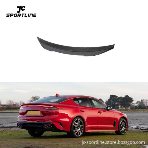 2018-2023 Kia Stinger Real Carbon Fiber Rear Trunk Spoiler Boot Wing Lip